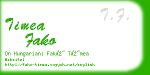 timea fako business card